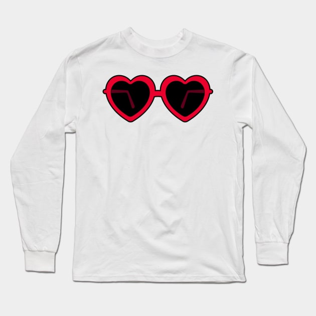 Heart Shaped Sunglasses Long Sleeve T-Shirt by Isabelledesign